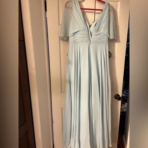 Azazie Pamela bridesmaids dress Sky Blue